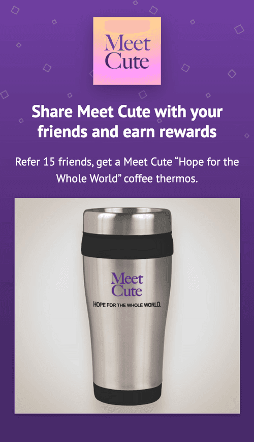 Meet Cute referral page